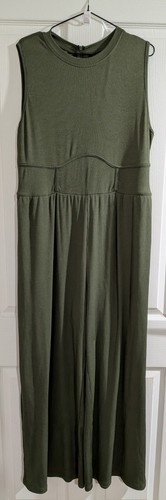Tiktok dark green jumpsuit 2xl - tiktok,