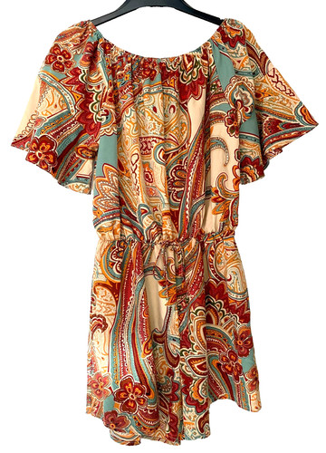 Boho paisley playsuit - boho, s