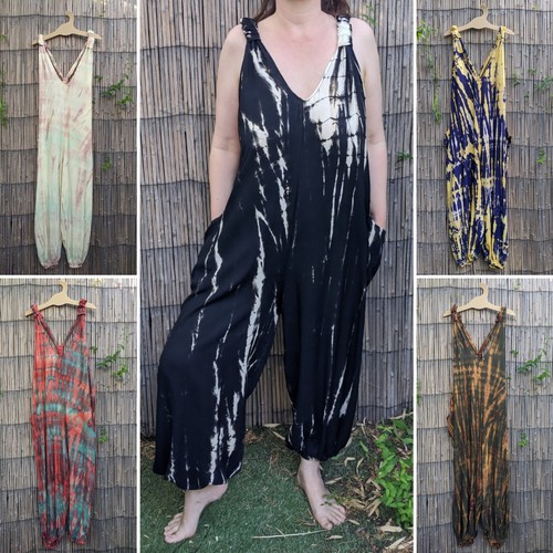 Tie dye dungarees one - , piece
