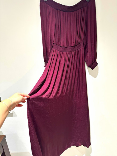 Oysho burgundy off shoulder - burgundy,