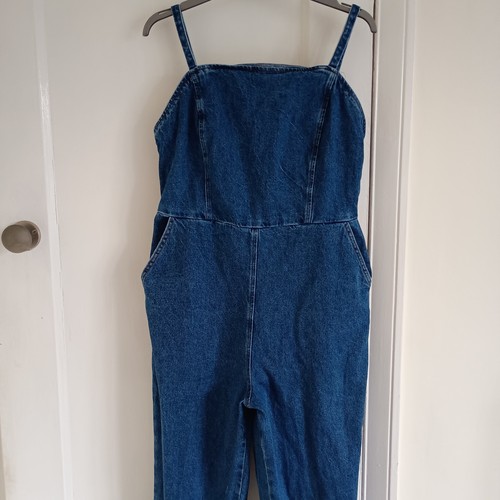 Denim look jumpsuit - jumpsuit, playsuit