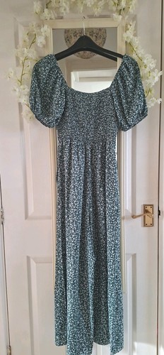 Wide leg green white floral - green,