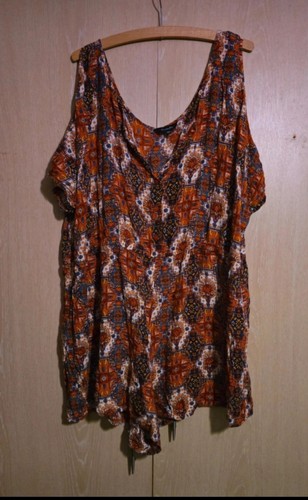 Orange and blue patterned - orange,
